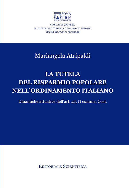 copertina la tutela nel risparmio popolare nell'ordinamento italiano