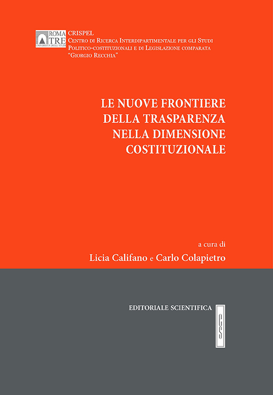 Copertina Califano_Colapietro_LeNuoveFrontiereDellaTrasparenza_copertina