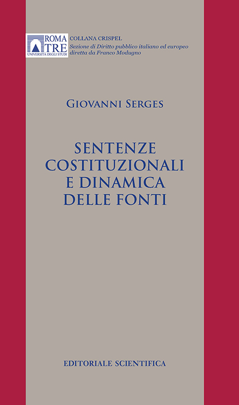 Copertina Serges_Sentenze Costituzionali Dinamica Delle Fonti