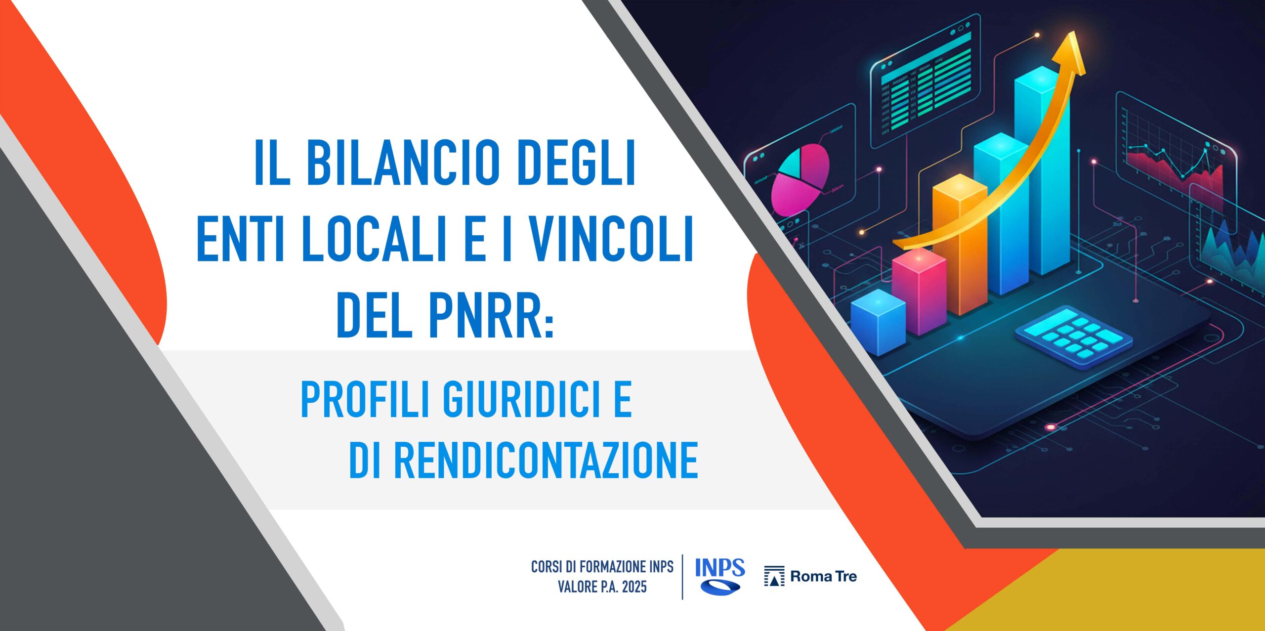 Logo raffigurante il corso sul bilancio degli enti locali e i vincoli del PNRR