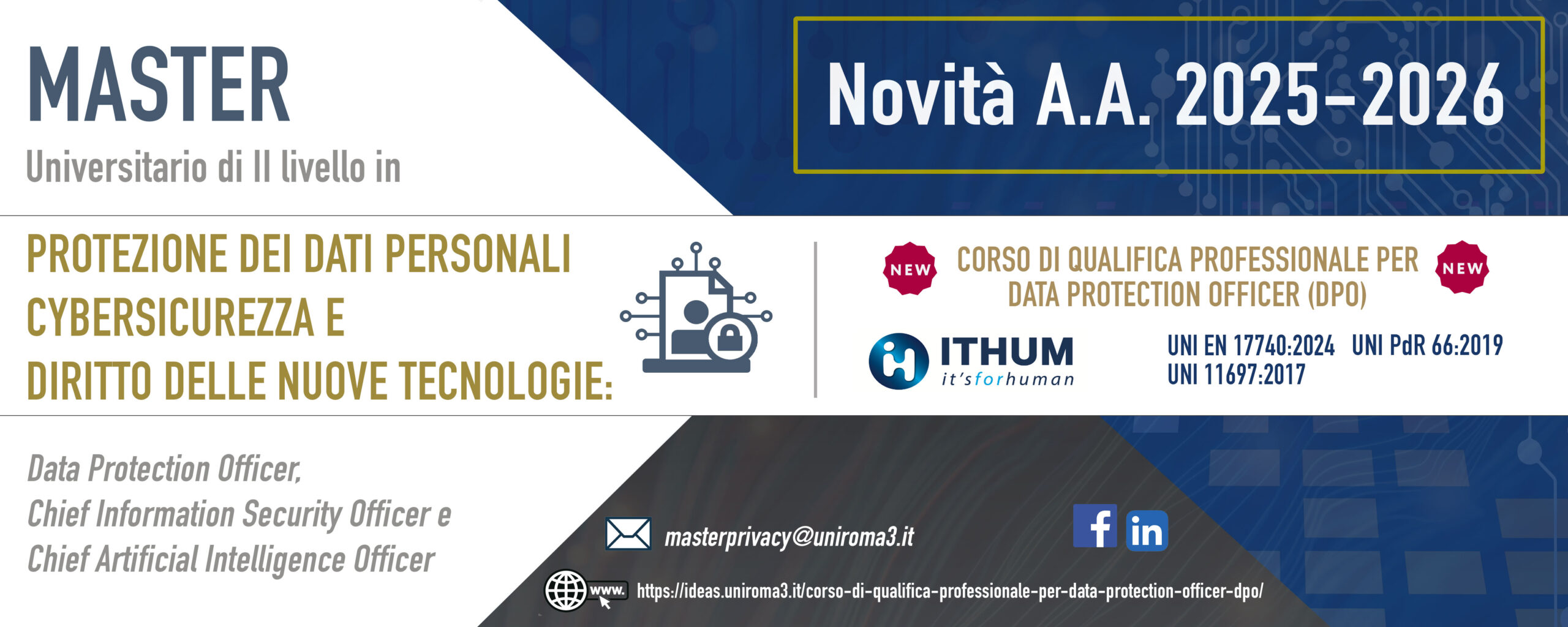 Banner raffigurante Il corso DPO